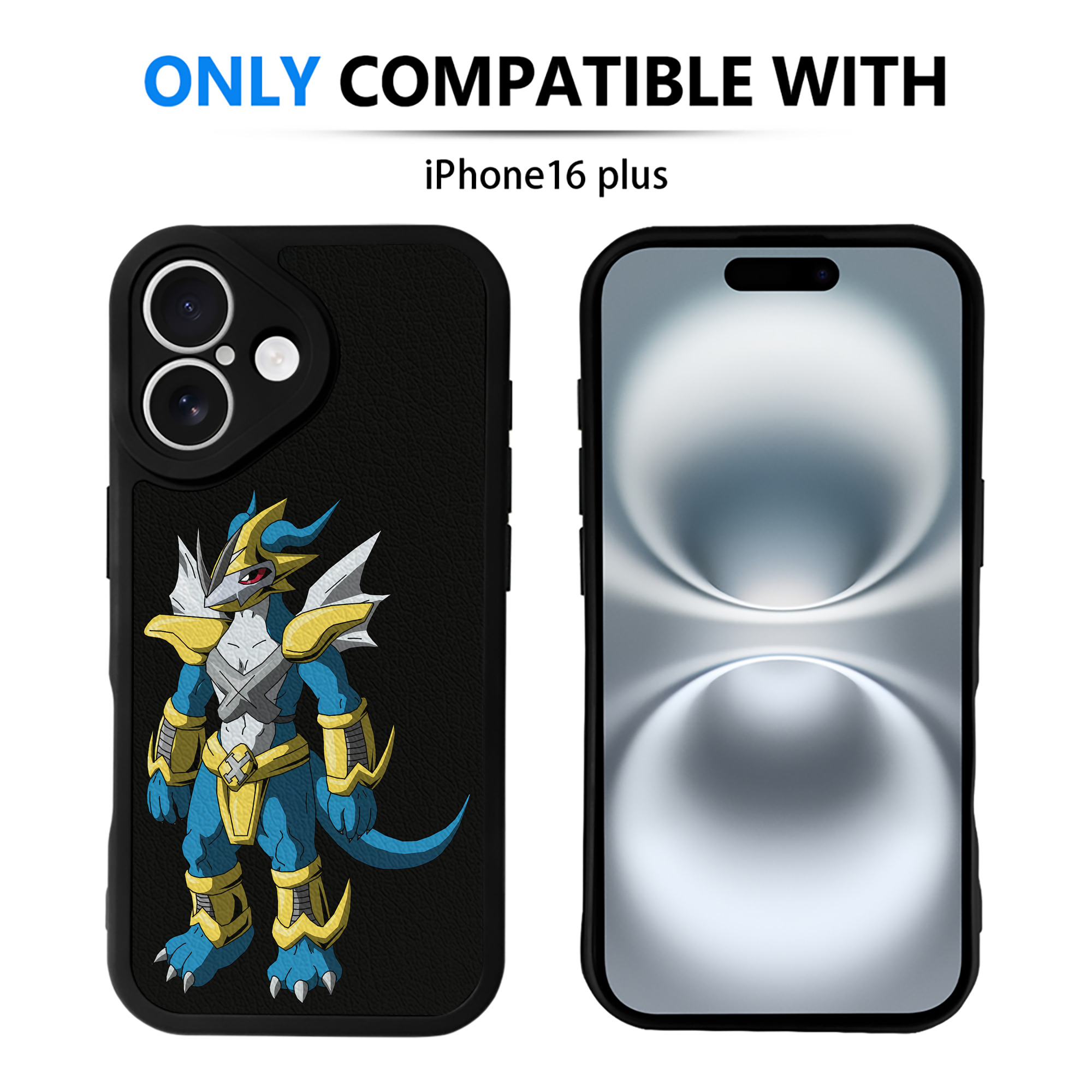 （画像用） Digimon デジタルモンスター/デジモン 【iPhone 16シリーズ対応】シリコンスマホケース（レザー調） 材質：シリコン